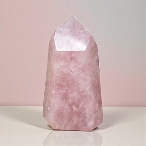 Rose Quartz Pointed Obelisk Crystal